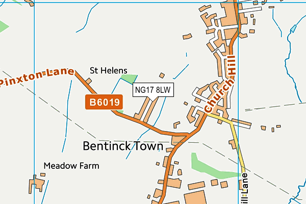 NG17 8LW map - OS VectorMap District (Ordnance Survey) NG17 8LW map - OS VectorMap District (Ordnance Survey)