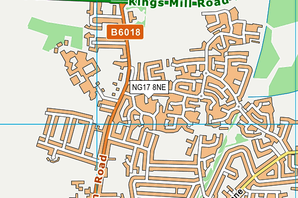 NG17 8NE map - OS VectorMap District (Ordnance Survey) NG17 8NE map - OS VectorMap District (Ordnance Survey)