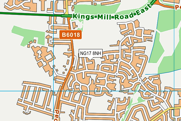 NG17 8NH map - OS VectorMap District (Ordnance Survey) NG17 8NH map - OS VectorMap District (Ordnance Survey)