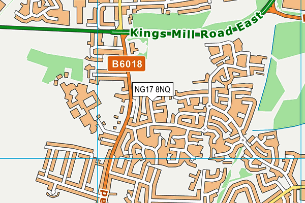 NG17 8NQ map - OS VectorMap District (Ordnance Survey)