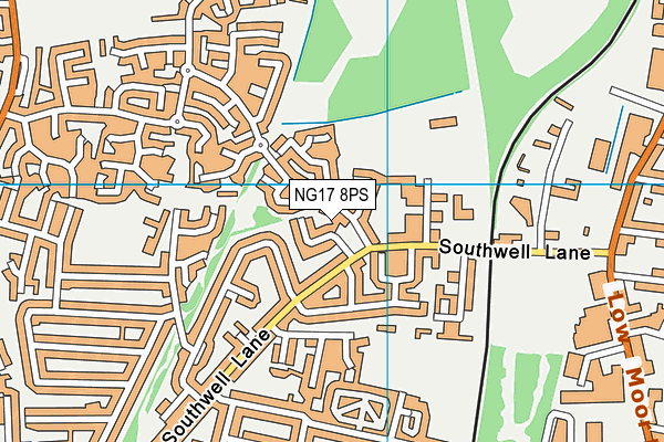 NG17 8PS map - OS VectorMap District (Ordnance Survey) NG17 8PS map - OS VectorMap District (Ordnance Survey)