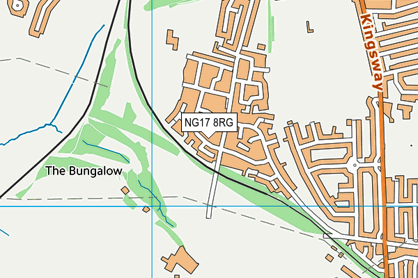 NG17 8RG map - OS VectorMap District (Ordnance Survey) NG17 8RG map - OS VectorMap District (Ordnance Survey)
