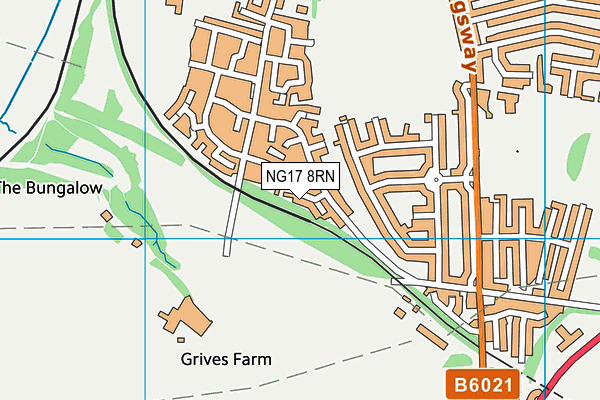 NG17 8RN map - OS VectorMap District (Ordnance Survey) NG17 8RN map - OS VectorMap District (Ordnance Survey)