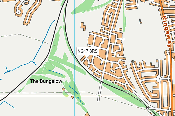 NG17 8RS map - OS VectorMap District (Ordnance Survey) NG17 8RS map - OS VectorMap District (Ordnance Survey)