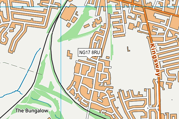 NG17 8RU map - OS VectorMap District (Ordnance Survey) NG17 8RU map - OS VectorMap District (Ordnance Survey)