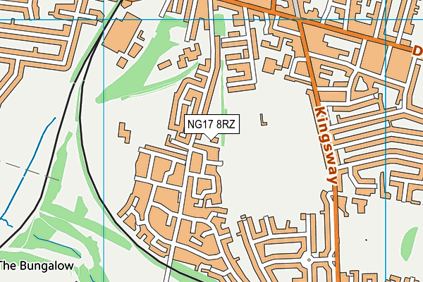 NG17 8RZ map - OS VectorMap District (Ordnance Survey) NG17 8RZ map - OS VectorMap District (Ordnance Survey)