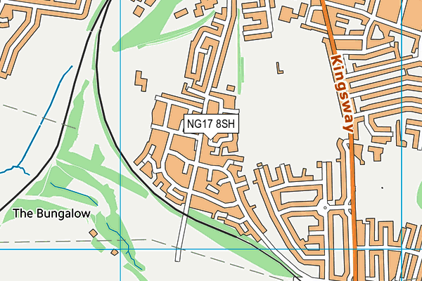 NG17 8SH map - OS VectorMap District (Ordnance Survey) NG17 8SH map - OS VectorMap District (Ordnance Survey)