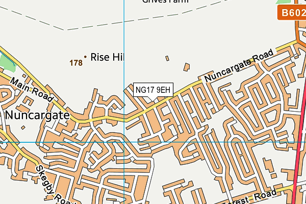 NG17 9EH map - OS VectorMap District (Ordnance Survey) NG17 9EH map - OS VectorMap District (Ordnance Survey)