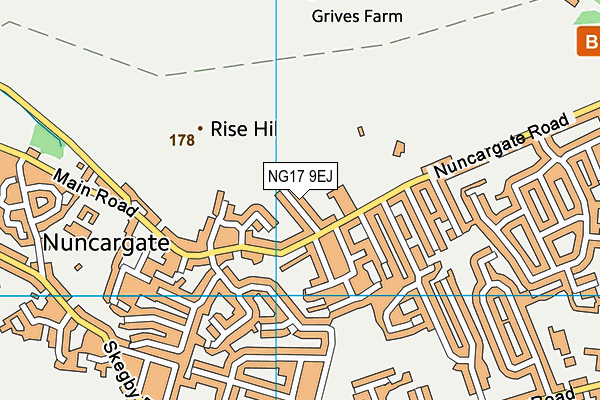 NG17 9EJ map - OS VectorMap District (Ordnance Survey) NG17 9EJ map - OS VectorMap District (Ordnance Survey)