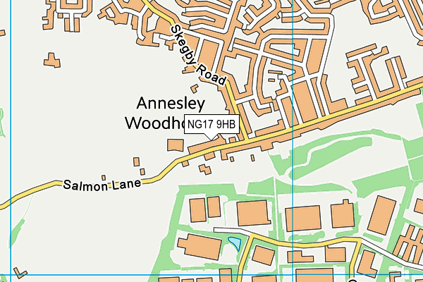 NG17 9HB map - OS VectorMap District (Ordnance Survey) NG17 9HB map - OS VectorMap District (Ordnance Survey)