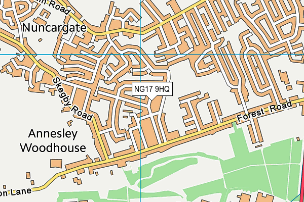 NG17 9HQ map - OS VectorMap District (Ordnance Survey) NG17 9HQ map - OS VectorMap District (Ordnance Survey)