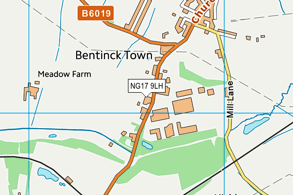 NG17 9LH map - OS VectorMap District (Ordnance Survey) NG17 9LH map - OS VectorMap District (Ordnance Survey)