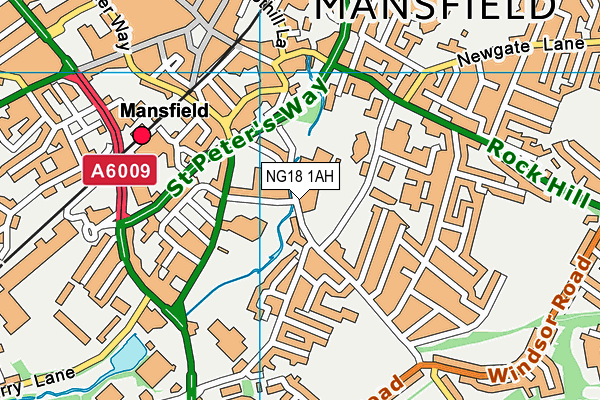 NG18 1AH map - OS VectorMap District (Ordnance Survey) NG18 1AH map - OS VectorMap District (Ordnance Survey)