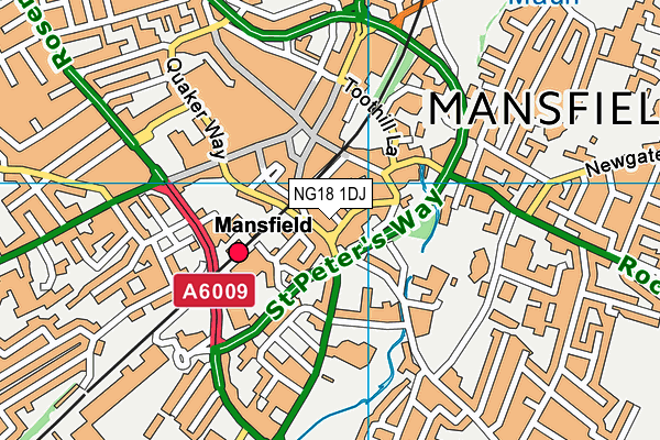 NG18 1DJ map - OS VectorMap District (Ordnance Survey) NG18 1DJ map - OS VectorMap District (Ordnance Survey)