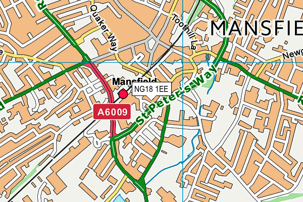 NG18 1EE map - OS VectorMap District (Ordnance Survey) NG18 1EE map - OS VectorMap District (Ordnance Survey)