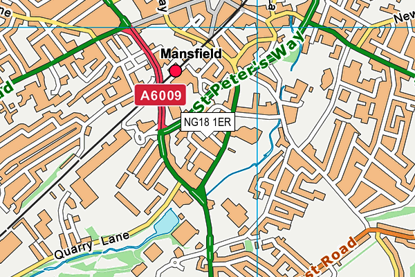 NG18 1ER map - OS VectorMap District (Ordnance Survey) NG18 1ER map - OS VectorMap District (Ordnance Survey)
