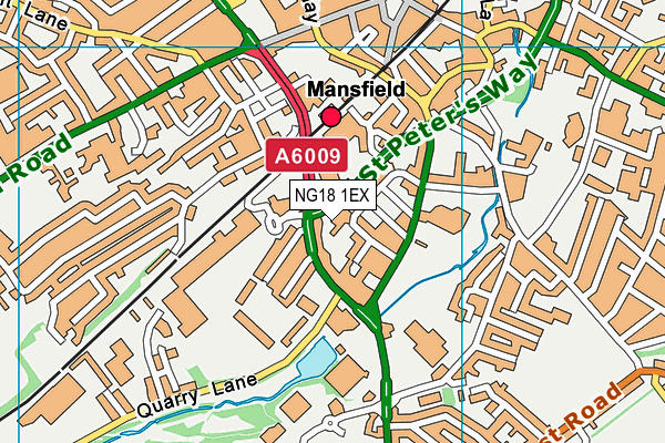 NG18 1EX map - OS VectorMap District (Ordnance Survey) NG18 1EX map - OS VectorMap District (Ordnance Survey)