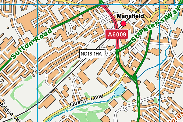 NG18 1HA map - OS VectorMap District (Ordnance Survey) NG18 1HA map - OS VectorMap District (Ordnance Survey)