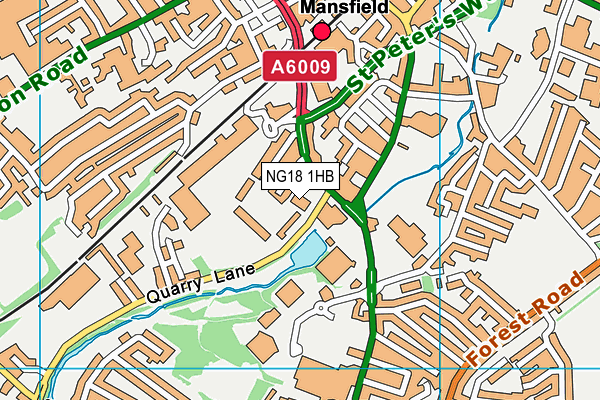 NG18 1HB map - OS VectorMap District (Ordnance Survey) NG18 1HB map - OS VectorMap District (Ordnance Survey)