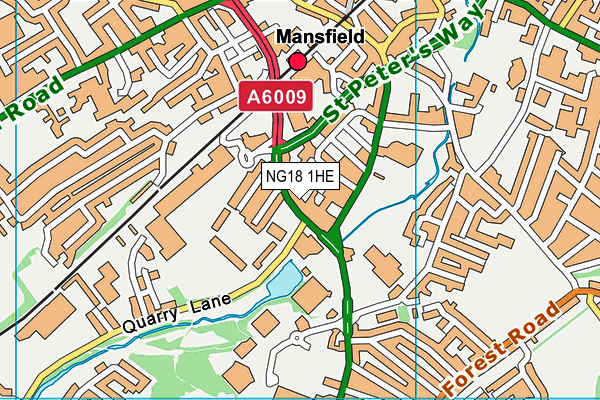 NG18 1HE map - OS VectorMap District (Ordnance Survey) NG18 1HE map - OS VectorMap District (Ordnance Survey)