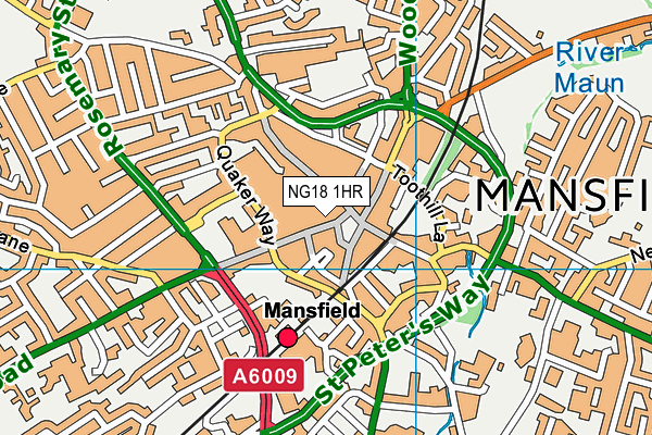 NG18 1HR map - OS VectorMap District (Ordnance Survey) NG18 1HR map - OS VectorMap District (Ordnance Survey)