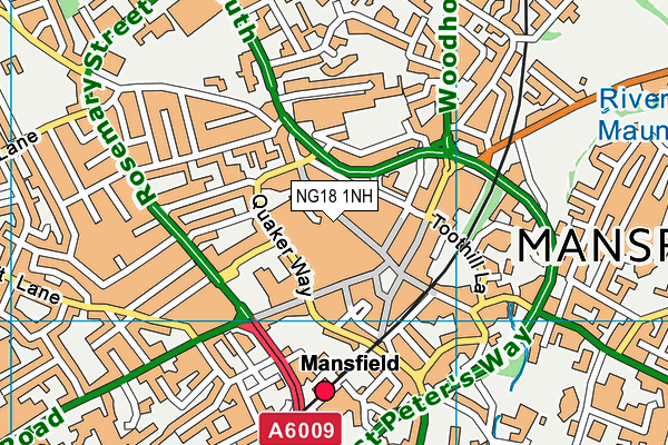 NG18 1NH map - OS VectorMap District (Ordnance Survey) NG18 1NH map - OS VectorMap District (Ordnance Survey)