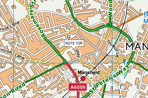 NG18 1QR map - OS VectorMap District (Ordnance Survey) NG18 1QR map - OS VectorMap District (Ordnance Survey)