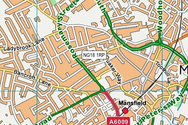 NG18 1RP map - OS VectorMap District (Ordnance Survey) NG18 1RP map - OS VectorMap District (Ordnance Survey)