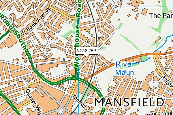NG18 2BP map - OS VectorMap District (Ordnance Survey) NG18 2BP map - OS VectorMap District (Ordnance Survey)