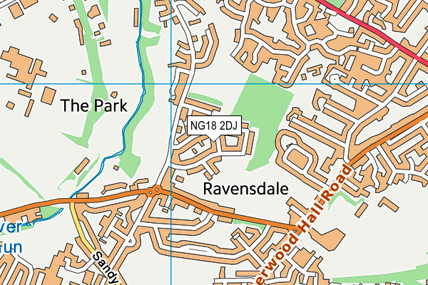 NG18 2DJ map - OS VectorMap District (Ordnance Survey) NG18 2DJ map - OS VectorMap District (Ordnance Survey)