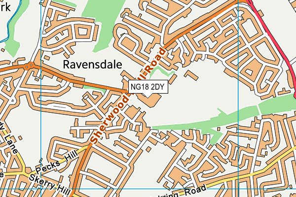 NG18 2DY map - OS VectorMap District (Ordnance Survey) NG18 2DY map - OS VectorMap District (Ordnance Survey)