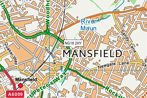 NG18 2HY map - OS VectorMap District (Ordnance Survey) NG18 2HY map - OS VectorMap District (Ordnance Survey)