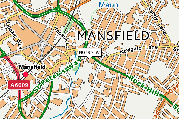 NG18 2JW map - OS VectorMap District (Ordnance Survey) NG18 2JW map - OS VectorMap District (Ordnance Survey)