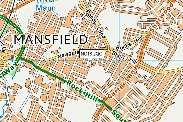 NG18 2QG map - OS VectorMap District (Ordnance Survey) NG18 2QG map - OS VectorMap District (Ordnance Survey)