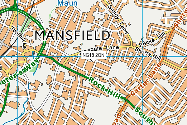 NG18 2QN map - OS VectorMap District (Ordnance Survey) NG18 2QN map - OS VectorMap District (Ordnance Survey)