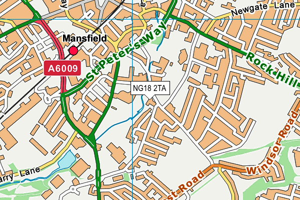NG18 2TA map - OS VectorMap District (Ordnance Survey) NG18 2TA map - OS VectorMap District (Ordnance Survey)