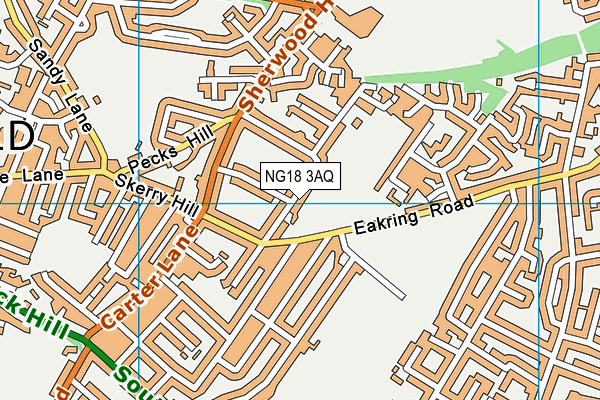 NG18 3AQ map - OS VectorMap District (Ordnance Survey) NG18 3AQ map - OS VectorMap District (Ordnance Survey)