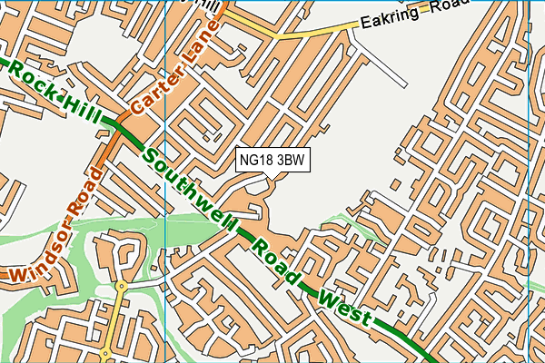 NG18 3BW map - OS VectorMap District (Ordnance Survey) NG18 3BW map - OS VectorMap District (Ordnance Survey)