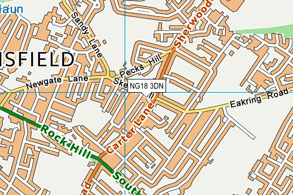 NG18 3DN map - OS VectorMap District (Ordnance Survey) NG18 3DN map - OS VectorMap District (Ordnance Survey)
