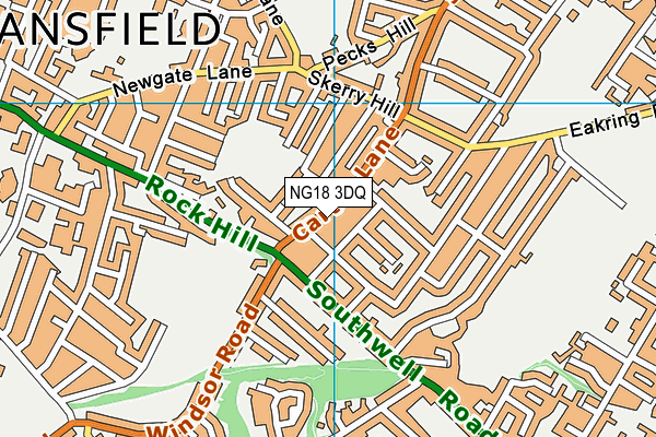 NG18 3DQ map - OS VectorMap District (Ordnance Survey) NG18 3DQ map - OS VectorMap District (Ordnance Survey)