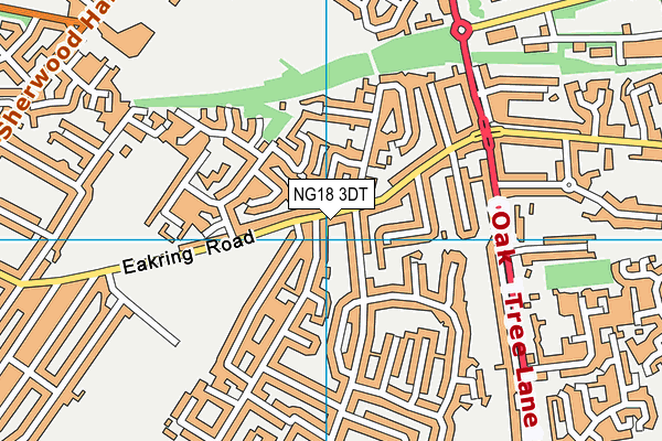 NG18 3DT map - OS VectorMap District (Ordnance Survey) NG18 3DT map - OS VectorMap District (Ordnance Survey)