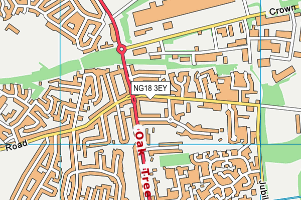 NG18 3EY map - OS VectorMap District (Ordnance Survey) NG18 3EY map - OS VectorMap District (Ordnance Survey)