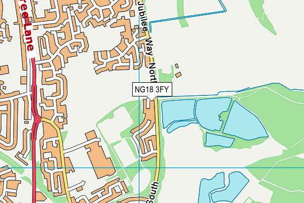 NG18 3FY map - OS VectorMap District (Ordnance Survey) NG18 3FY map - OS VectorMap District (Ordnance Survey)