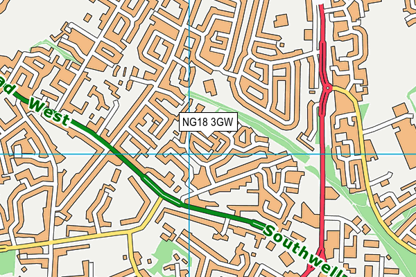 NG18 3GW map - OS VectorMap District (Ordnance Survey) NG18 3GW map - OS VectorMap District (Ordnance Survey)