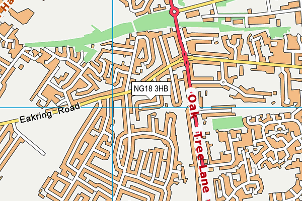 NG18 3HB map - OS VectorMap District (Ordnance Survey) NG18 3HB map - OS VectorMap District (Ordnance Survey)