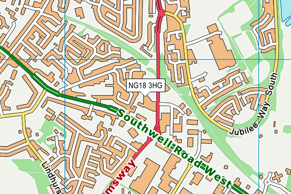 NG18 3HG map - OS VectorMap District (Ordnance Survey) NG18 3HG map - OS VectorMap District (Ordnance Survey)