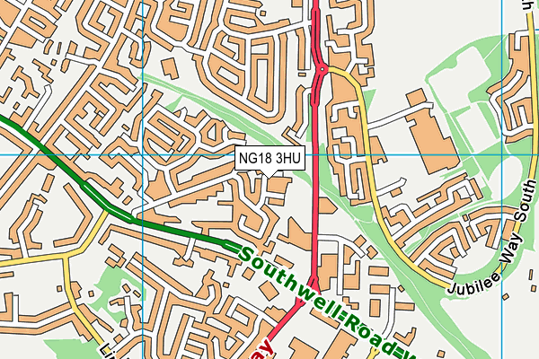 NG18 3HU map - OS VectorMap District (Ordnance Survey) NG18 3HU map - OS VectorMap District (Ordnance Survey)