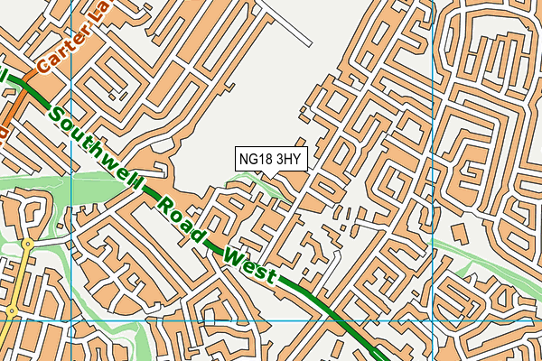NG18 3HY map - OS VectorMap District (Ordnance Survey) NG18 3HY map - OS VectorMap District (Ordnance Survey)