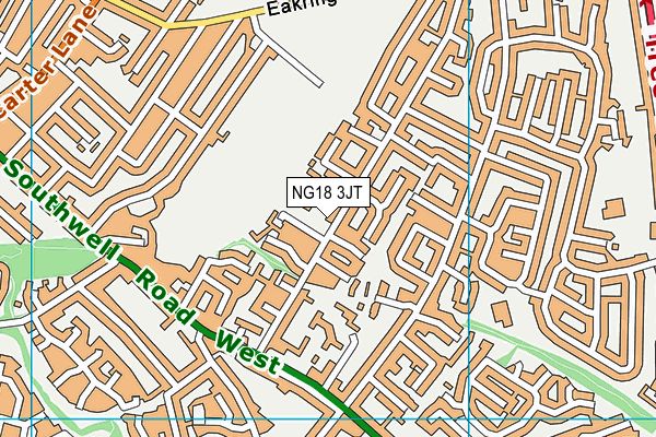 NG18 3JT map - OS VectorMap District (Ordnance Survey) NG18 3JT map - OS VectorMap District (Ordnance Survey)