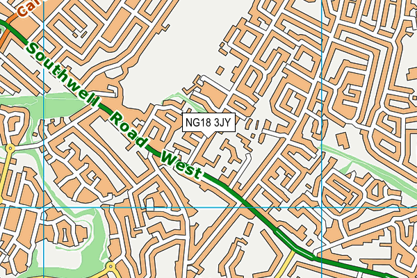 NG18 3JY map - OS VectorMap District (Ordnance Survey) NG18 3JY map - OS VectorMap District (Ordnance Survey)